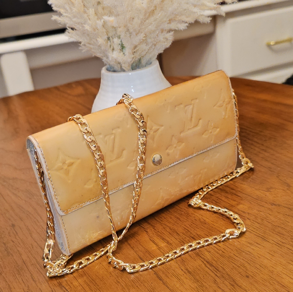 Louis Vuitton Tan Chain Wallet